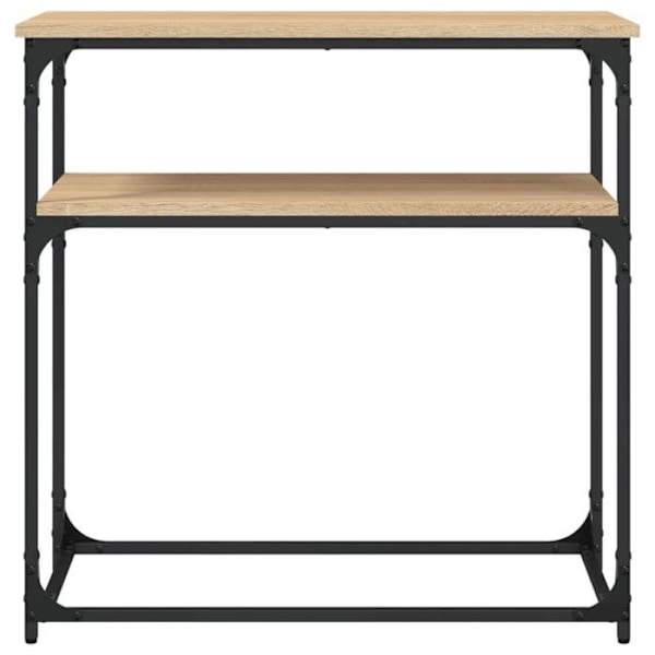 Toiminnallinen ja tyylikäs konsolipöytä hyllyillä 75 x 35,5 x 75 cm engineered wood ja metalli DEC031958 kastanj