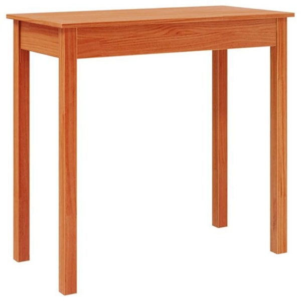 Bordskonsol möbel för entré 80 x 40 x 75 cm massivt furu i vaxad brun färg DEC032054 kastanj