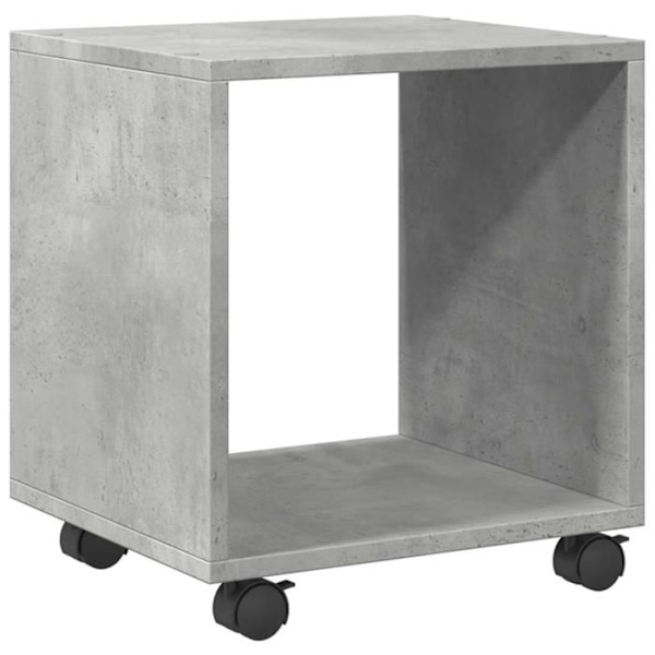 Bordplade på hjul 37 x 33 x 42,5 cm, grå ingeniørtræ DEC031388 kastanj