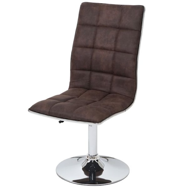 Set med 2 matstolar med justerbar höjd elegant design mörkbrun tyg 04_0000342 Flerfärgad