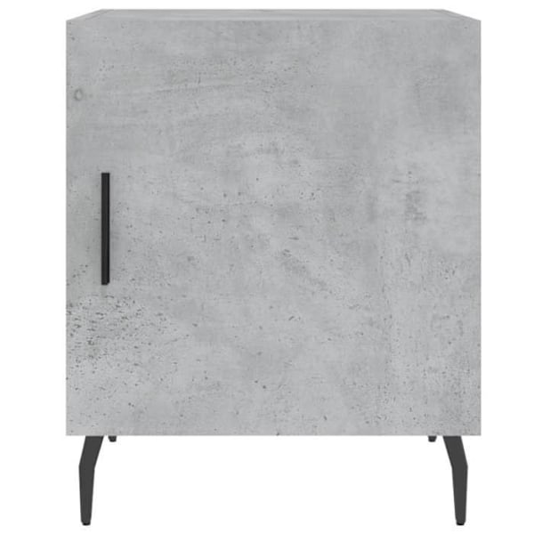 Sæt med 2 natborde med skab med dør 40 x 40 x 50 cm grå ingeniørtræ DEC035392 kastanj