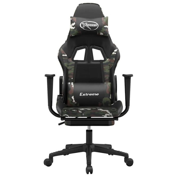 Kontorsstol gaming med hjul och fotstöd design i kamouflage PVC DEC025759 Flerfärgad