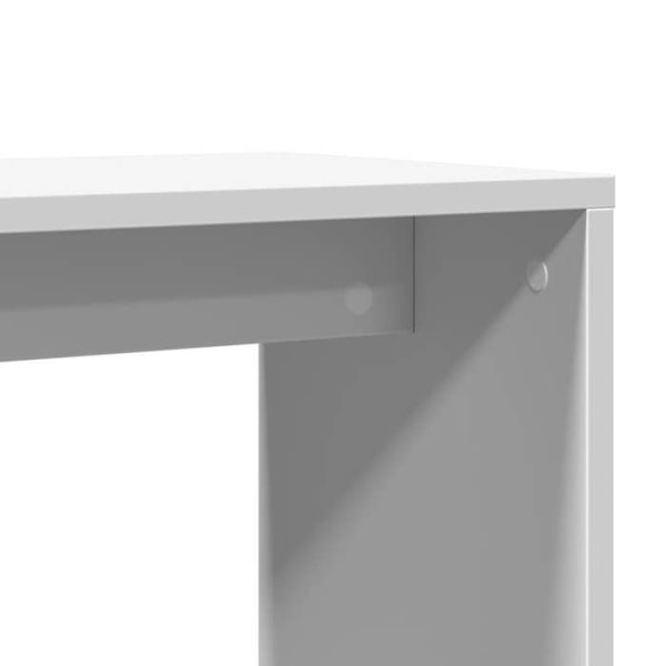 Sæt med 2 sideborde stue møbler natborde 50 x 30 x 50 cm hvidt ingeniørtræ DEC032613 Vit