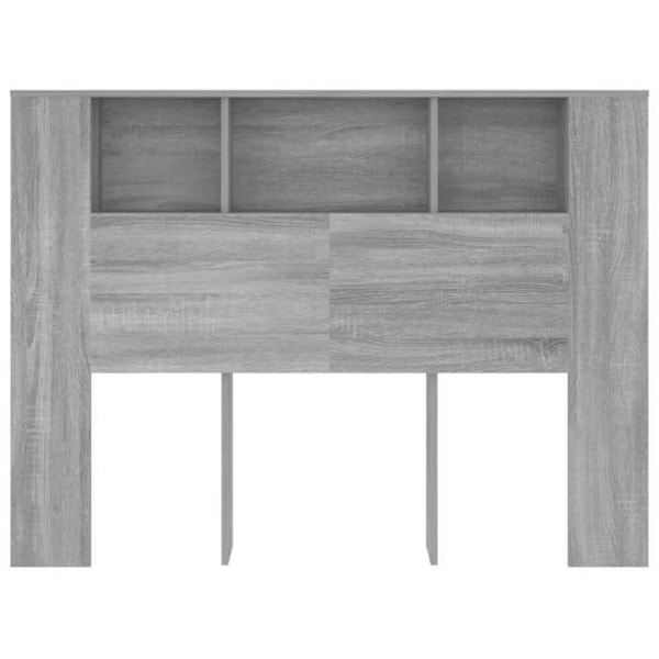 Hovedgavl - Ikke angivet - 140 cm - MDF grå - Indbygget opbevaring - Moderne stil Grå