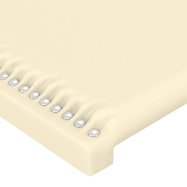 Hovedgærde til seng, soveværelse, møbel 100 x 5 x 78/88 syntetisk creme