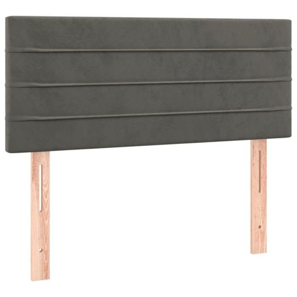 Hovedgærde til soveværelse møbel 100 x 5 x 78/88 cm gråfløjl TDL0203189 Grå