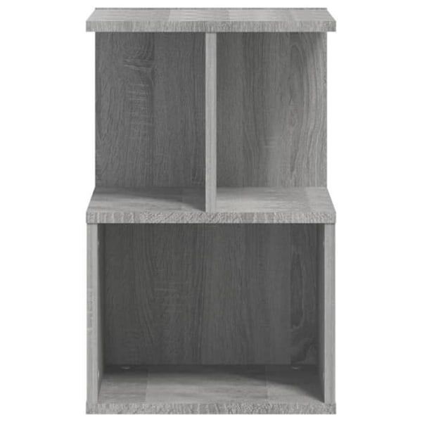 Sæt af 2 natborde med hylder 35 x 35 x 55 cm ingeniørtræ grå DEC035654 kastanj