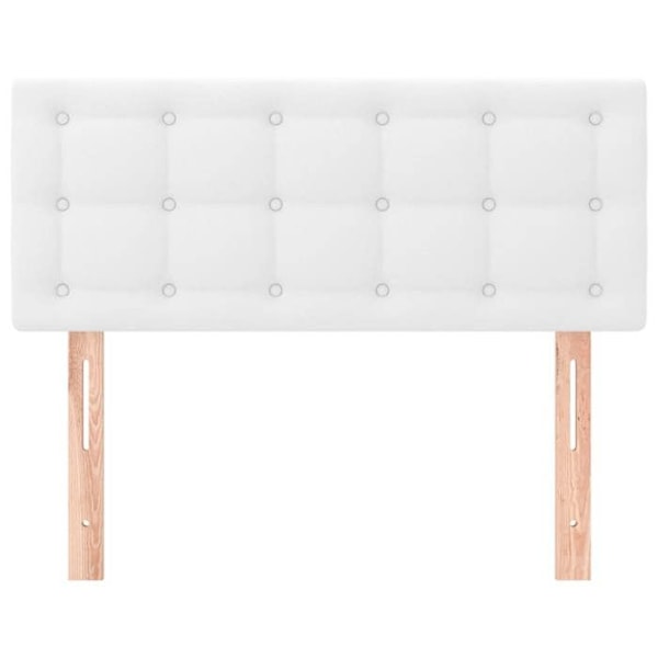 Hovedgærde - Møbel - Polstret - 100x5x78/88 cm - Syntetisk læder - Hvid Vit