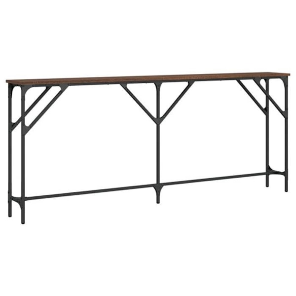 Konsolbord praktiskt för en organiserad entré 180 x 23 x 75 cm ingenjörsträ och metall DEC031866 kastanj