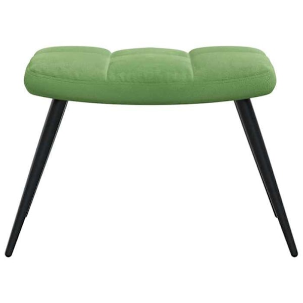 Moderne design loungestol sofa med fodskammel i lys grøn fløjl DEC026627 Grön
