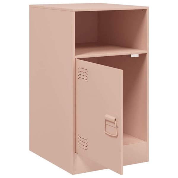 Natskab med compartment med dør og hylde 34,5 x 39 x 62 cm stål rosa DEC034551 Guld
