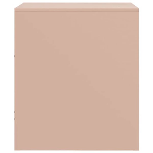 Yöpöytä, jossa on laatikko ja hylly 34,5 x 39 x 44 cm, teräs, vaaleanpunainen DEC034548 Rosa