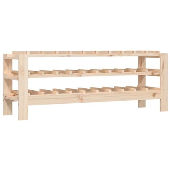 Casier för flaskor, hylla för förvaring upp till 30 vinflaskor 109,5 x 30 x 42 cm i furu DEC024351 kastanj