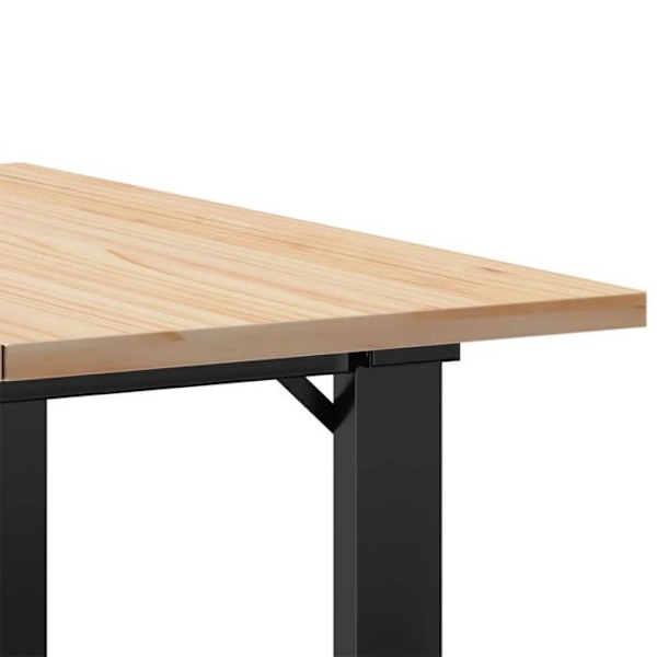 Rektangulært industristyle sofabord 60 x 60 x 40 cm fyrretræ og stål DEC036243 kastanj