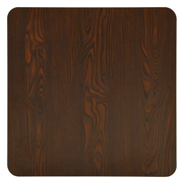 Hjælpestabel høj barbord 60 x 60 x 107 cm melaminspån i brun og stål DEC036546 kastanj