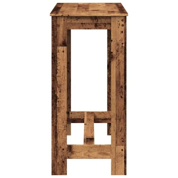 Multifunktionelt sidebord barbord 102 x 50 x 103,5 cm brunt ingeniørtræ DEC036503 kastanj