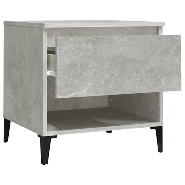 Side table with drawer 50 x 46 x 50 cm grey engineered wood DEC032456 kastanj