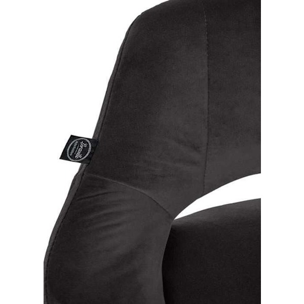 Barstol x1 med drejeligt og justerbart fodstøtte i sort velour og metal 10_0005216 Metall