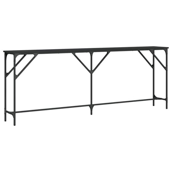 Funktionsdygtig konsolbord og stil 200 x 29 x 75 cm sort ingeniørtræ og metal DEC032131 kastanj