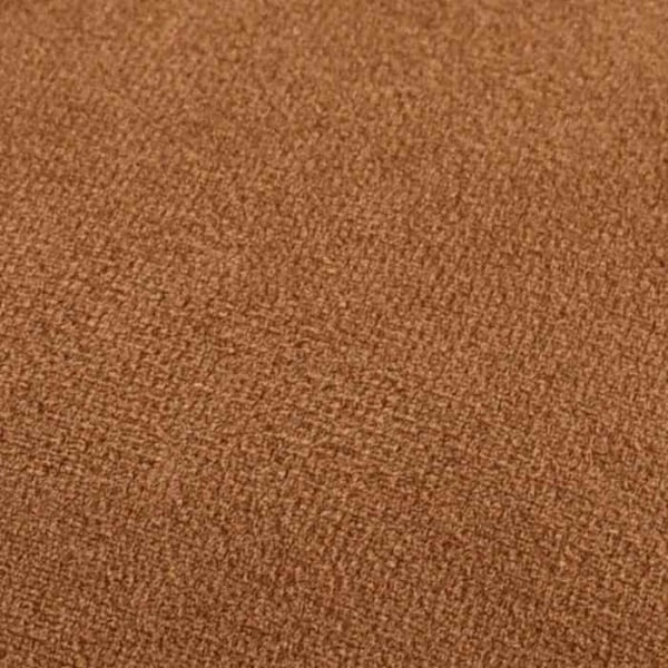 Taburett sittpuff i brun sammet med metallisk gyllen bas DEC026363 kastanj
