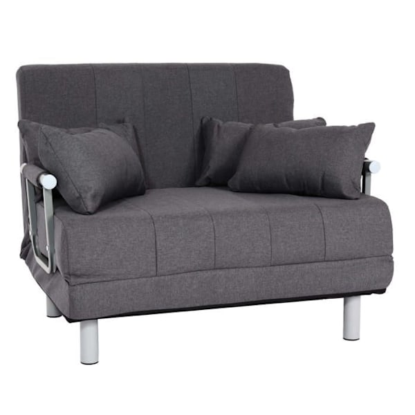 Sovesofa, sovesofabænk, ekstra soveplads, afslapningsområde, soveoverflade 97x186 cm, mørkegråt stof 04_0006260 Grå