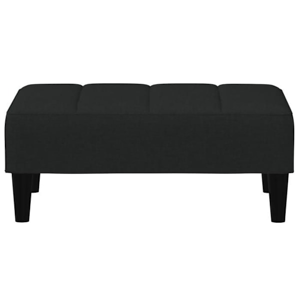 Reposebensstol 77 x 55 x 31 cm i sort velur DEC030522 Svart