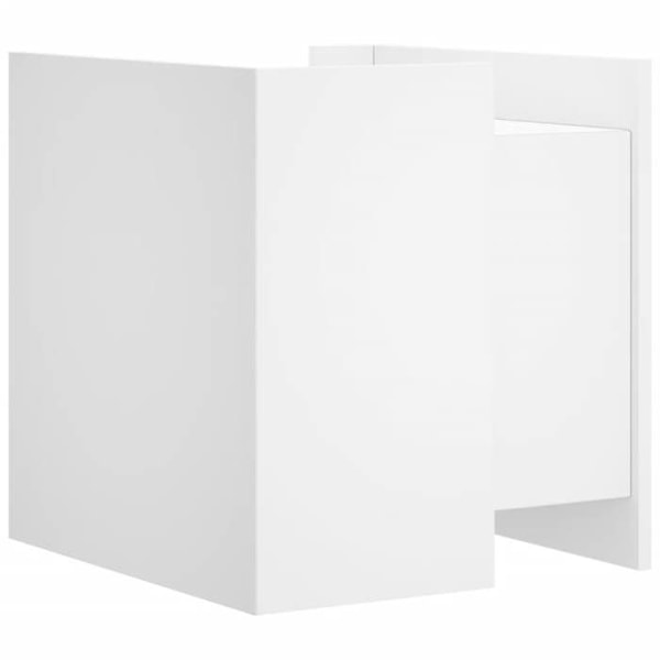 Yöpöytä laatikolla ja hyllyllä 45 x 50 x 50 cm valkoista konekirjapuisia DEC033408 Vit