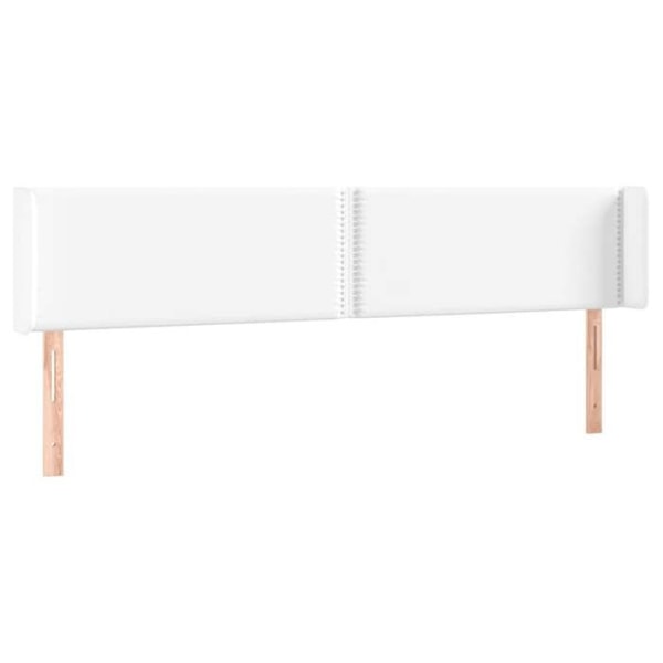 Huvudgavel - Vit - 163x16x78/88 cm - Konstläder - Klassisk - Hållbar Vit