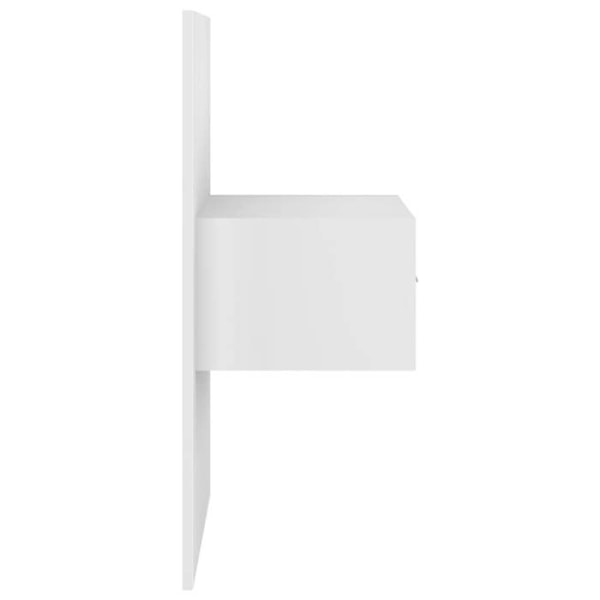 Væglampe med skuffe 48,5 x 32,5 x 80 cm i hvidt højglans ingeniørtræ DEC034235 Vit