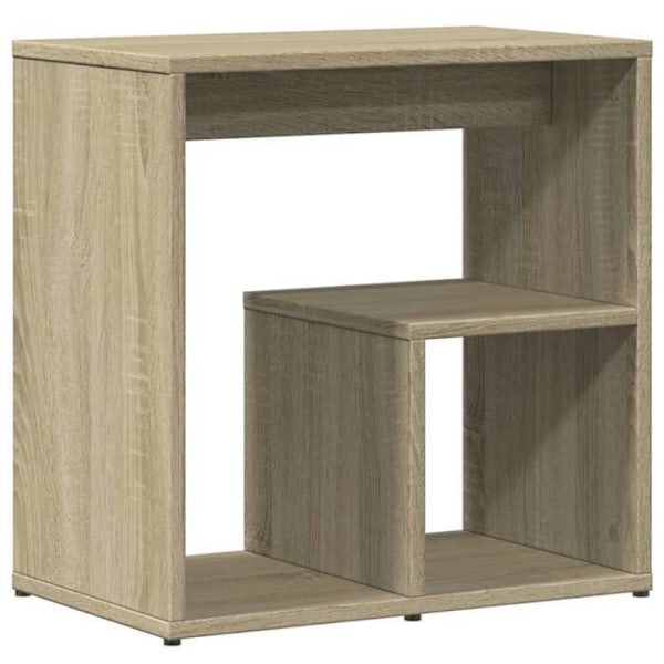 Sæt med 2 sideborde 50 x 30 x 50 cm ingenierietræ farve eg DEC032629 kastanj
