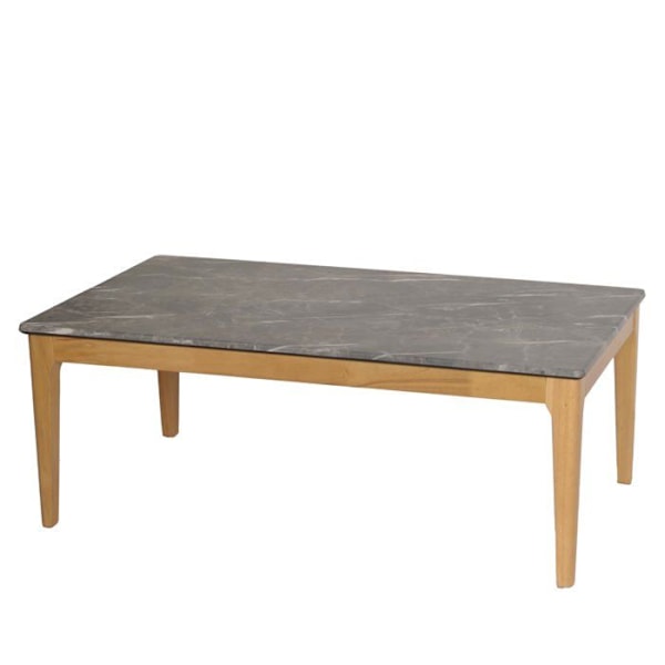 Bordbord, sidobord i trä med HDF-skiva 46x120x70 cm, marmorutseende 04_0008461 kastanj