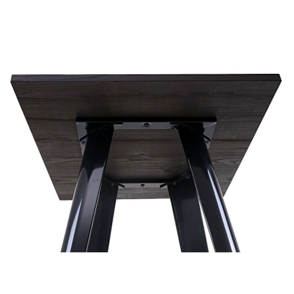 Sæt barbord med 2x barstole, plade i træ, industrielt design i sort metal 04_0003070 kastanj