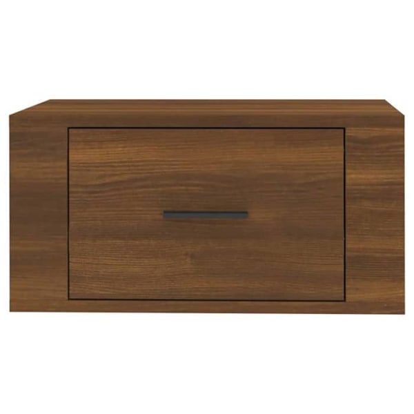 Væghængt natbord med skuffe 50 x 36 x 25 cm brun ingeniørtømmer DEC034276 kastanj