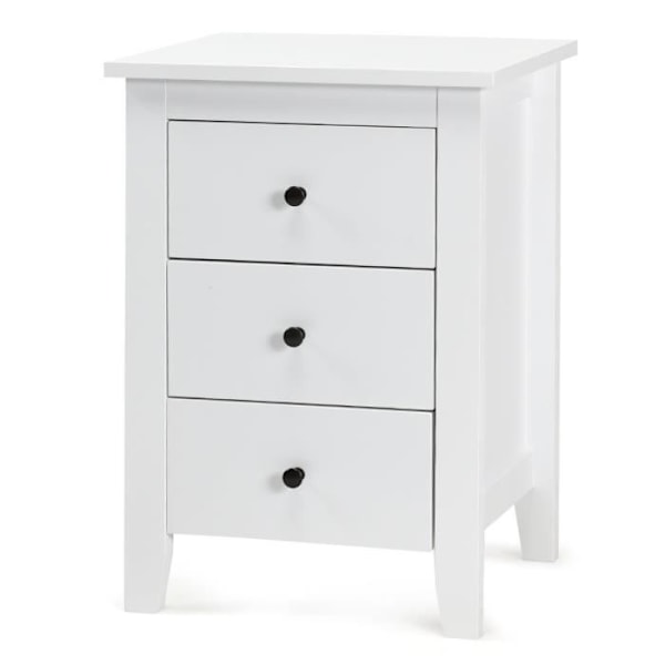 Nattduksbord modern sängbord med 3 lådor för sovrum 46 x 37 x 65