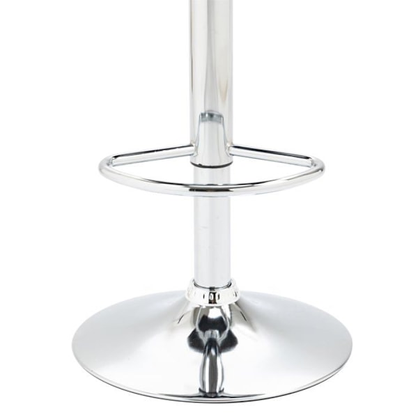 Barstol x1 i sort polstret velour med krommet metal trompetfod TDB10430 Metall