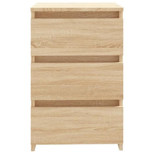 Sæt af 2 natborde med 3 skuffer 40 x 35 x 62,5 cm spånplade farve eg DEC035260 Flerfärgad