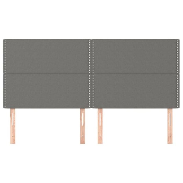 Hovedgærde til seng, soveværelse møbel i 4 dele, 100 x 5 x 78/88 cm, mørkegrå stof, TDL0206023 Grå
