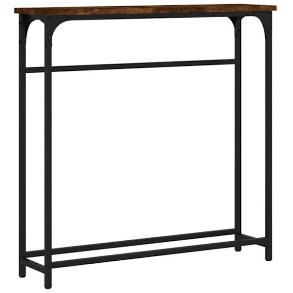 Funktionsdygtig konsolbord i stil 75 x 19,5 x 75 cm i brunt ingeniørtræ og metal DEC031802 kastanj