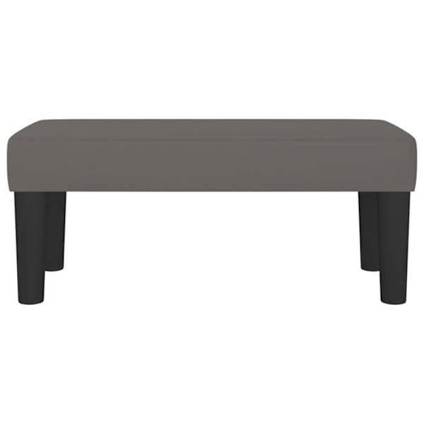 Design klassinen sängynpenkki 70 x 30 x 30 cm harmaasta PVC:stä DEC024671 Grå