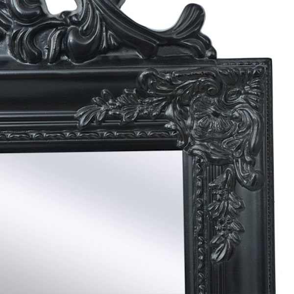 Spegel med stativ Barockstil 160 av 40 Svart