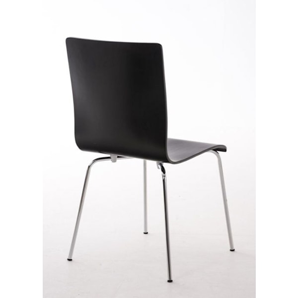 Köksstolar - Décoshop26 - CDS10167 - Set om 4 - Svart trä och metall - Modern design kastanj
