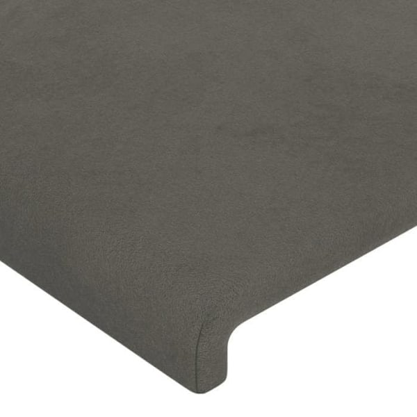 Hovedgærde til seng soveværelse møbel 80 x 5 x 78/88 cm grå fløjl TDL0203174 Grå