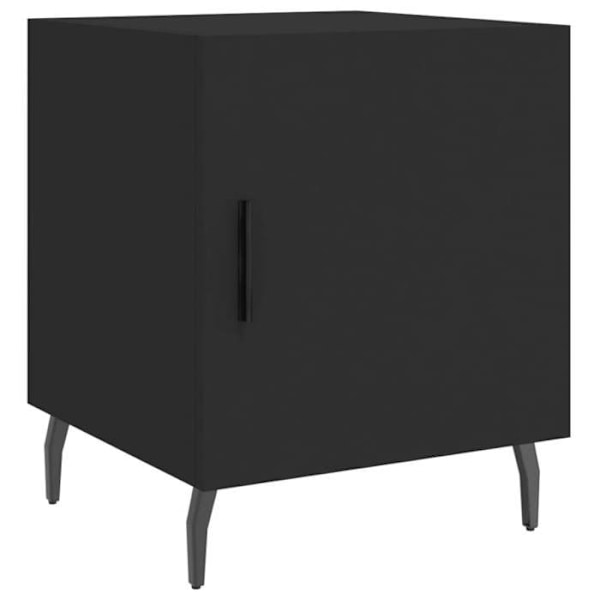 Natteskab med skab med dør 40 x 40 x 50 cm sort ingeniørtræ DEC034465 kastanj