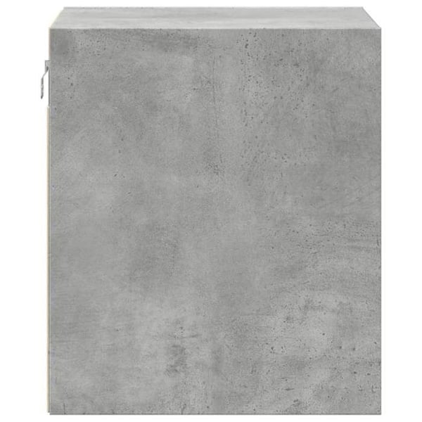 Væghængt natbord med LED-lys og skuffe 50 x 34 x 40 cm grå ingeniørtræ DEC034195 kastanj