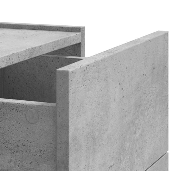 Sæt af 2 vægmonterede natborde med to skuffer 45 x 30 x 35 cm ingeniørtræ grå DEC036085 kastanj