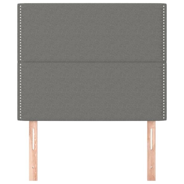 Hovedgærde til soveværelse, sengemøbel i 2 dele 90 x 5 x 78/88 cm mørkegrå stof TDL0206340 Grå