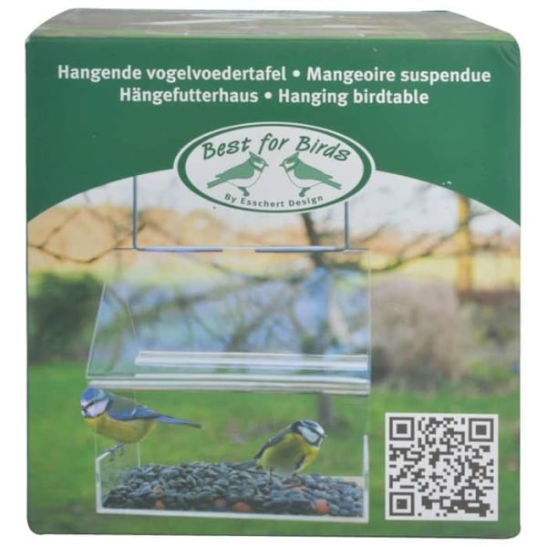 Transparent hängande foderautomat