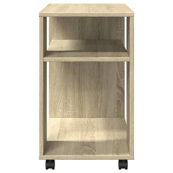 Konsolbord til sofa med hjul i ingenieetræ, farve eg DEC032331 kastanj