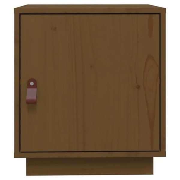 Sæt med 2 natbord med skab og dør 40 x 34 x 45cm fyrretræ i farven honningbrun DEC035921 kastanj