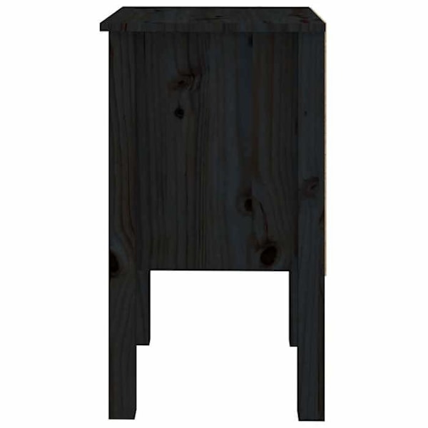 Sæt med 2 sengeborde med to skuffer 40 x 35 x 61,5 cm sort fyrretræ DEC035558 kastanj